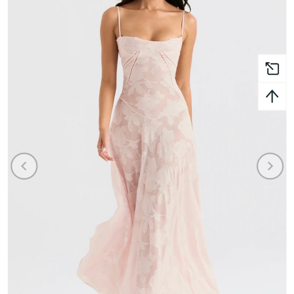 Elegant Pink Lace Dress